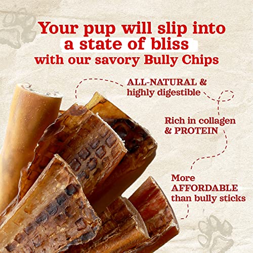 Natural Farm Bully Chips (9-12 Inch, 8 Oz.), Digestible Beef Cheek from Grass-Fed Cows, Non-GMO, Grain-Free, Natural Long-Lasting Dog Chews for Small, Medium & Large Dogs, Great Rawhide Alternative - Thumbnail 3