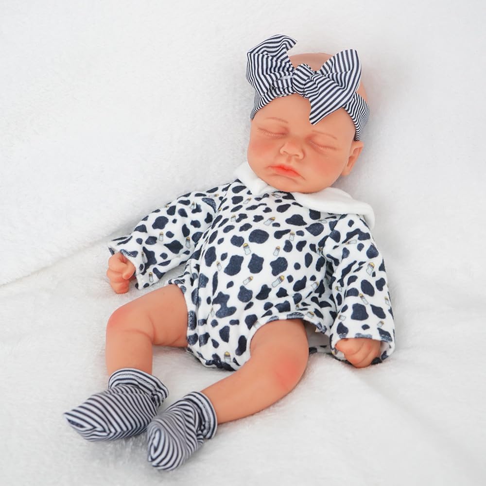 Boy 12 Inch, Silicone Reborn Baby Dolls, Realistic Baby Doll, Not Vinyl, Posable Newborn, Reborn Baby Dolls Silicone Full Body