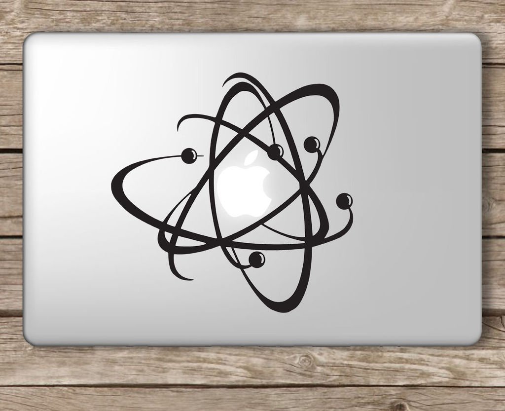 Fusion Graphix Atom Chemistry Science Laptop Vinyl Sticker (Black) (B075D8BKW9) Amazon Price History, Amazon Price Tracker