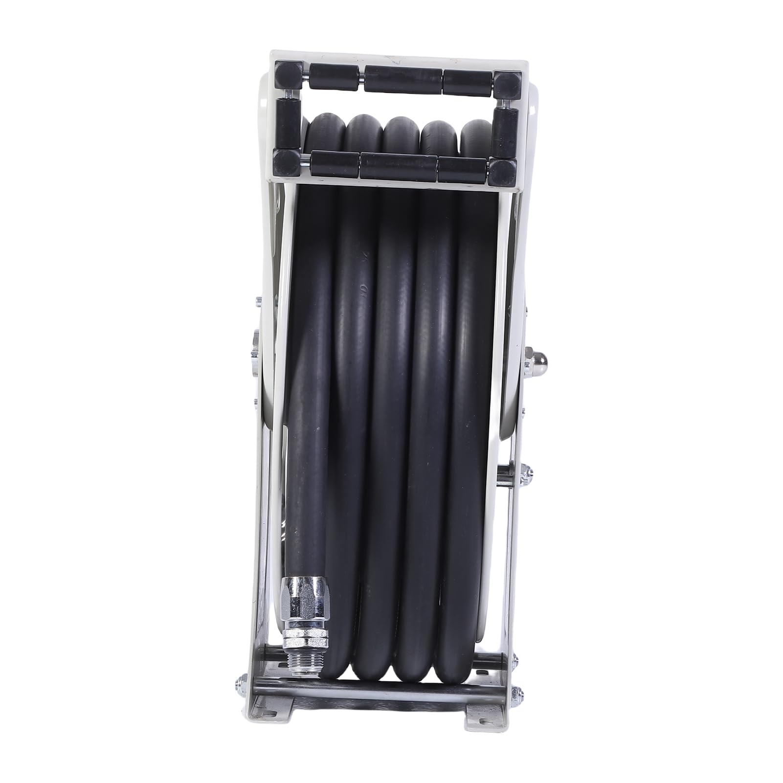 Carrete de Manguera de 3/4 Pulgadas X 32.81 Pies 300 PSI Carrete Dispensador de Retráctil Automático con Manguera Industrial para Estaciones de de Vehículos de Barcos y Aviones
