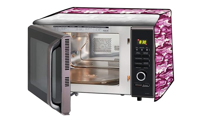 Stylista Microwave Oven Cover for Borosil Prima 19 Liter 1300 Watt Convection Oven Toaster Griller (OTG) Camouflage Pattern Purple
