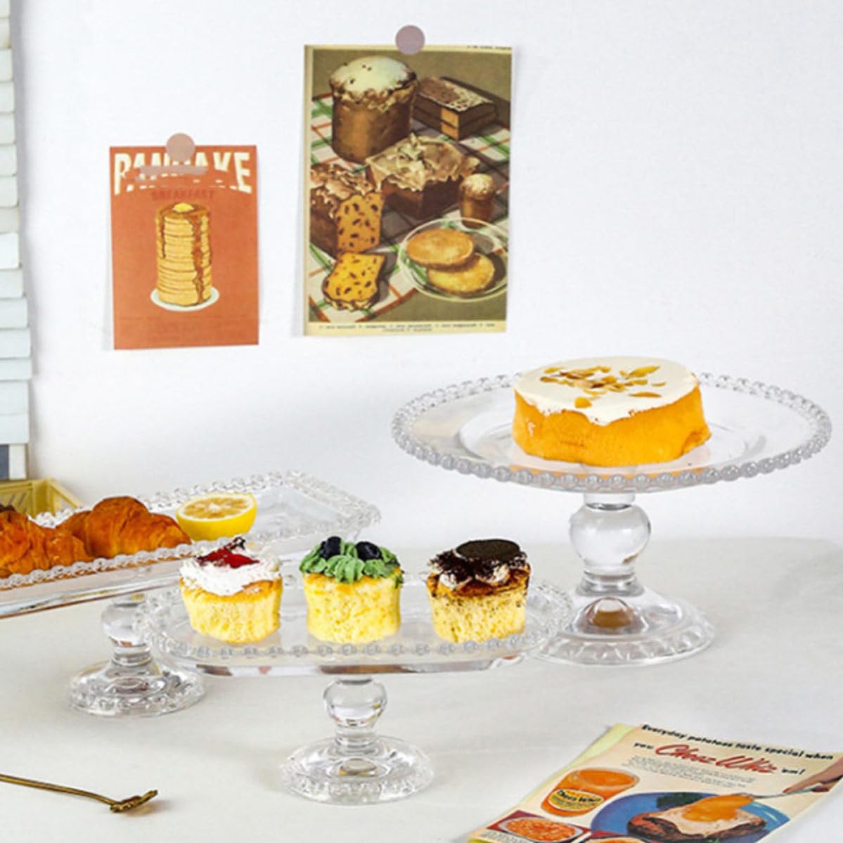BESPORTBLE Vassoio Portafrutta in Vetro Creativo Stile Europeo per Casa | Superficie Testurizzata, Spessore Evidente, Adatto All’uso Quotidiano e Cene in Famiglia