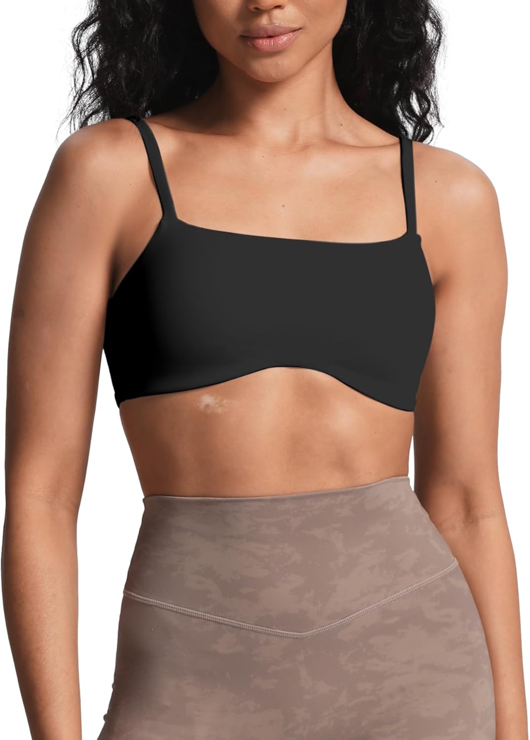 Aoxjox Women's Define Sculpt Bandeau Bras Workout Curved Training Fitness Running Yoga Crop Tank