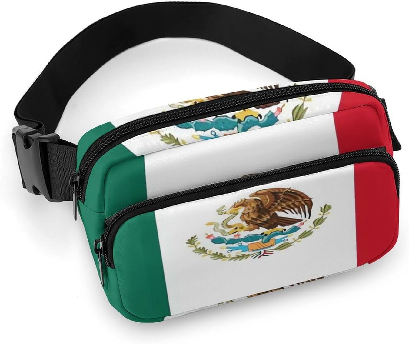 Flag of Mexico Fanny Pack Belt Bag with Adjustable Strap Fashion Waist Bag for Outdoor Sports Hiking