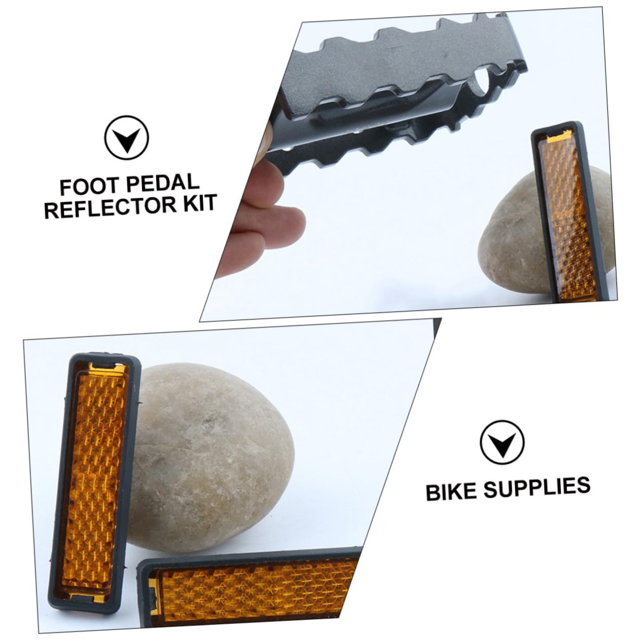 POPETPOP 20pcs Foot Pedal Reflector Kit for Warning Device Easy Installation Bike Accessories for Enhanced Night Visibility and Unique Style
