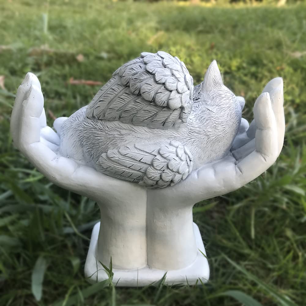 Personalisierter Gedenkstein für Katzen und Haustiere, Engel-Gedenkstätte, Katzenstatue, Gravur, Grabstein, Grabstein, Grabstein, Trauerkatze, Geschenk für verlorene Katze