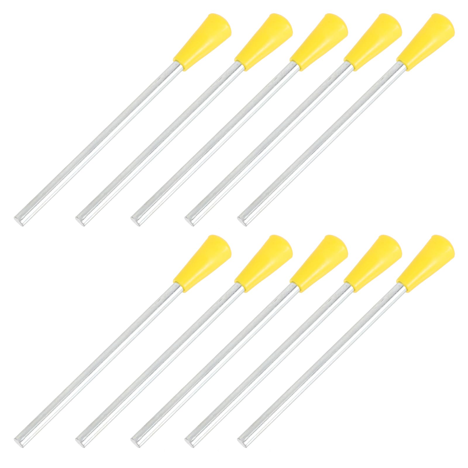 VICASKY 10 Palos de Hierro Triangulares, bateadores Triangulares de percusión de Metal, golpeadores de Metal para Instrumentos de percusión de Mano Triangulares, Triangular para Instrumentos