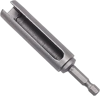 Auniwaig 1/4-Inch Drive Quick-Change 12mm Nut Driver Hex Shank Slotted Drill Bit Socket, Cr-V Chrome-vanadium for DIY Hand-Making and General Repairs 1 Pcs