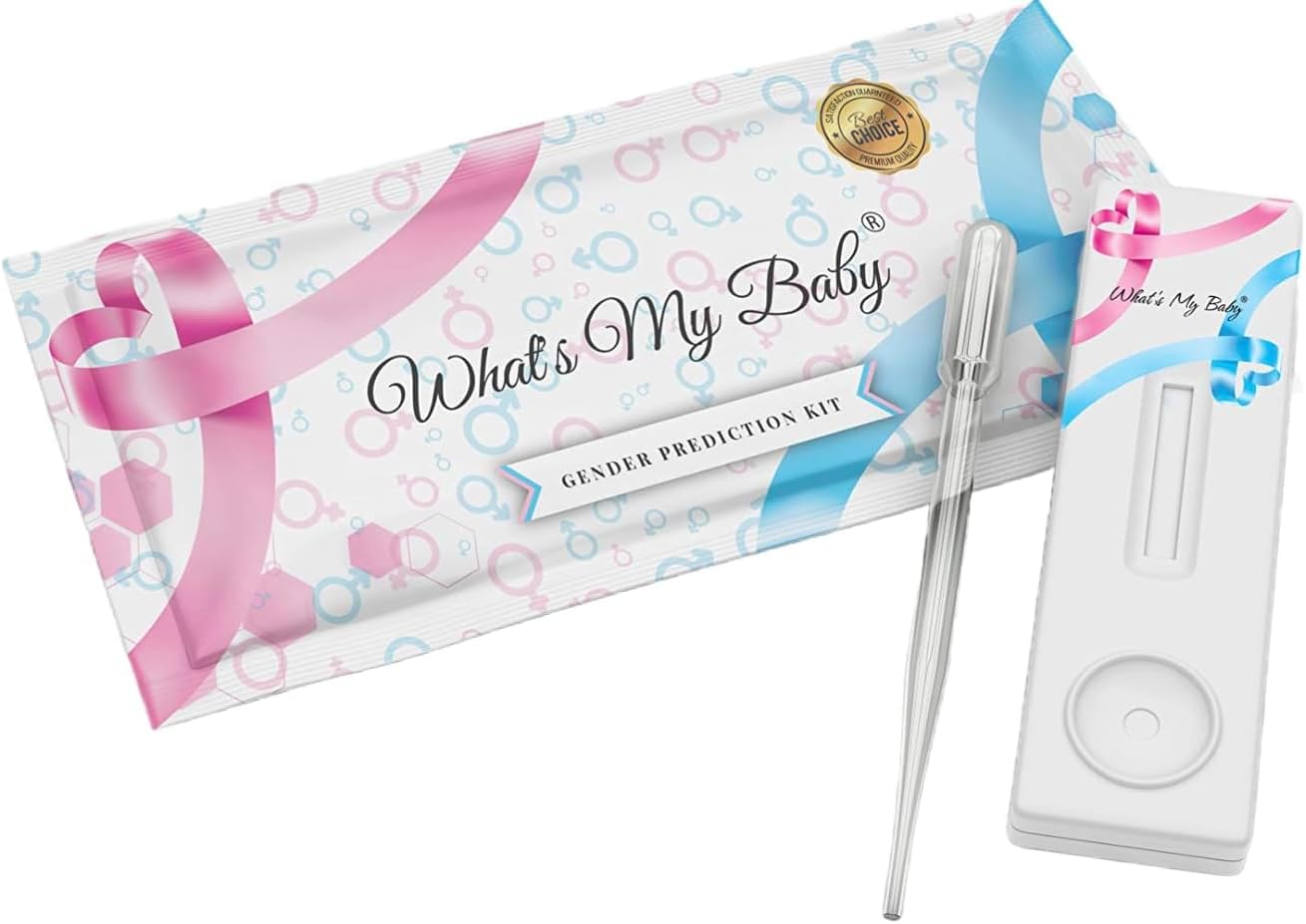 Whats My Baby® Early Gender Test - Reveal if Your Baby is a Girl or Boy from 5 Weeks - Instant Results - Gender Reveal Early Pregnancy Prediction Test Kit