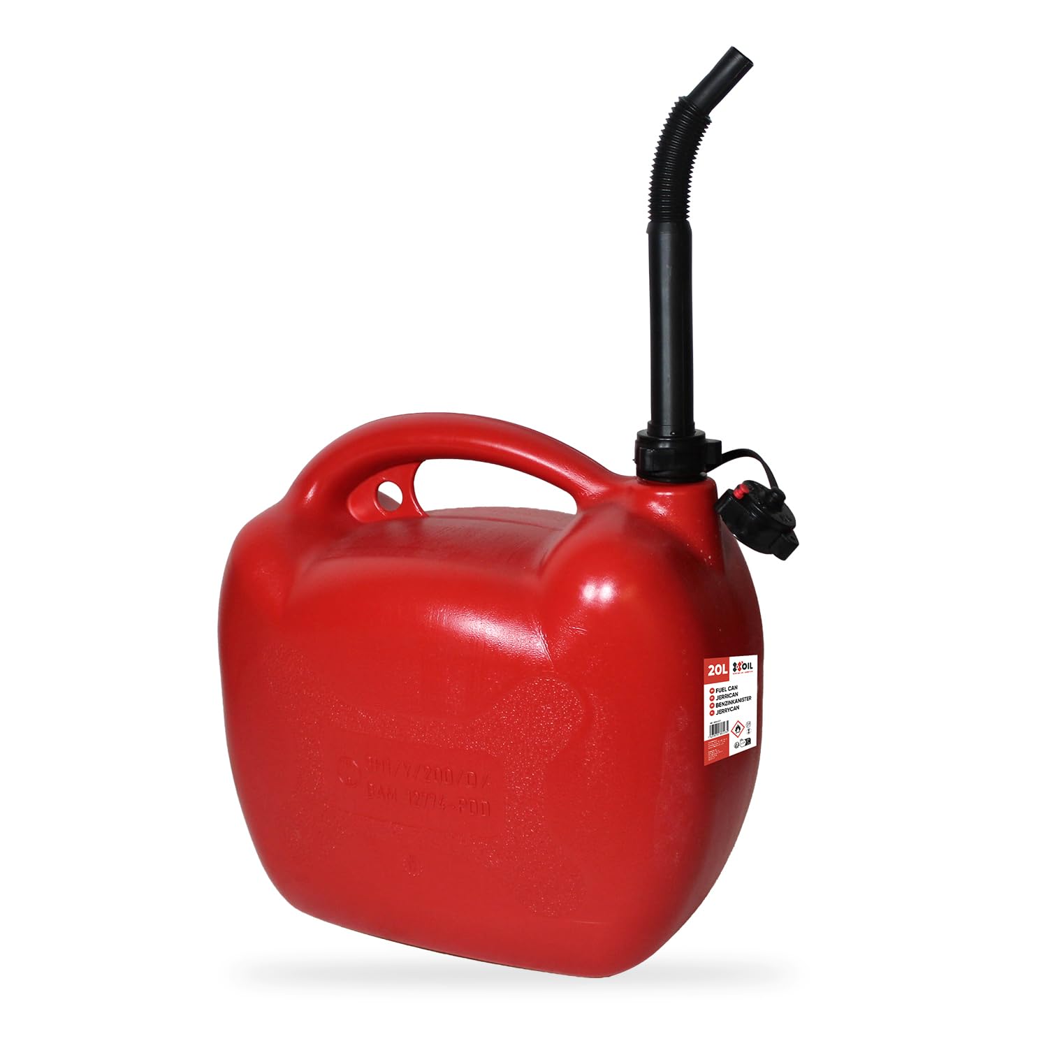 Jerrican 20L - Jerrican Plastique avec Bec Verseur - Norme UN Pour Transport de Matières Dangereuses