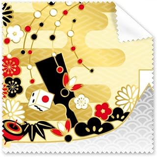 Golden Sakura Geometry Flowers Pattern Cleaning Cloth Phone Screen Glasses Cleaner 5pcs