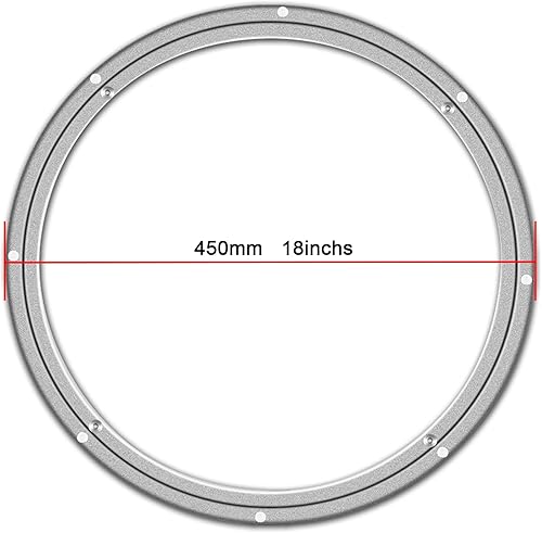 Miniatura 2 de Lazy Susan - Rodamientos giratorios giratorios de metal de aluminio para mesa de comedor y banco de trabajo (10 pulgadas)