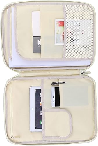 Vista 11 de LiebeWH Bolsas de documentos A4 Portafolio Organizador de computadora portátil con cremallera Estuche con cremallera Mensajero de almacenamiento