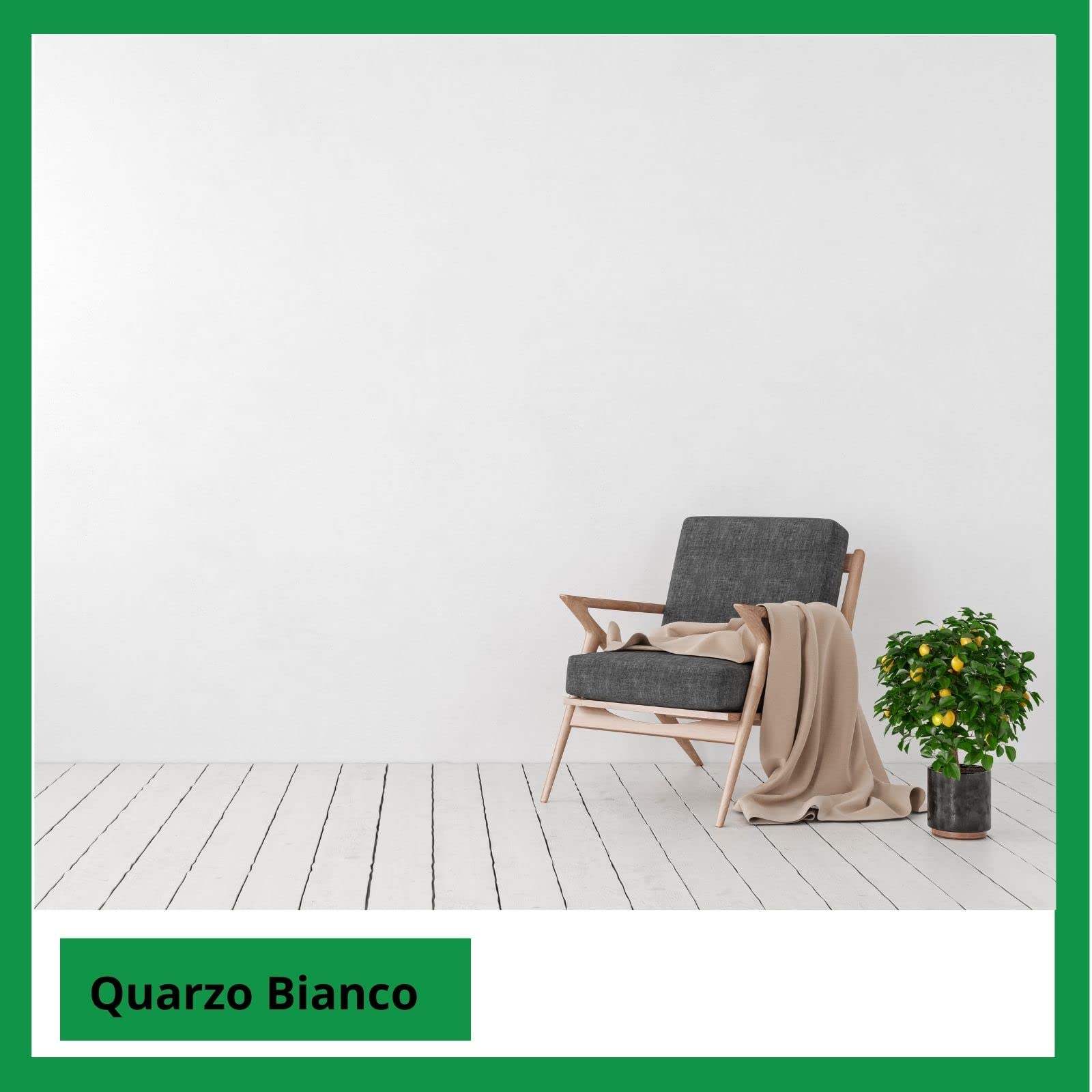 MAZZA Pittura per Interni Ed Esterni Litri 14 Quarzo Bianco Alto Potere Coprente