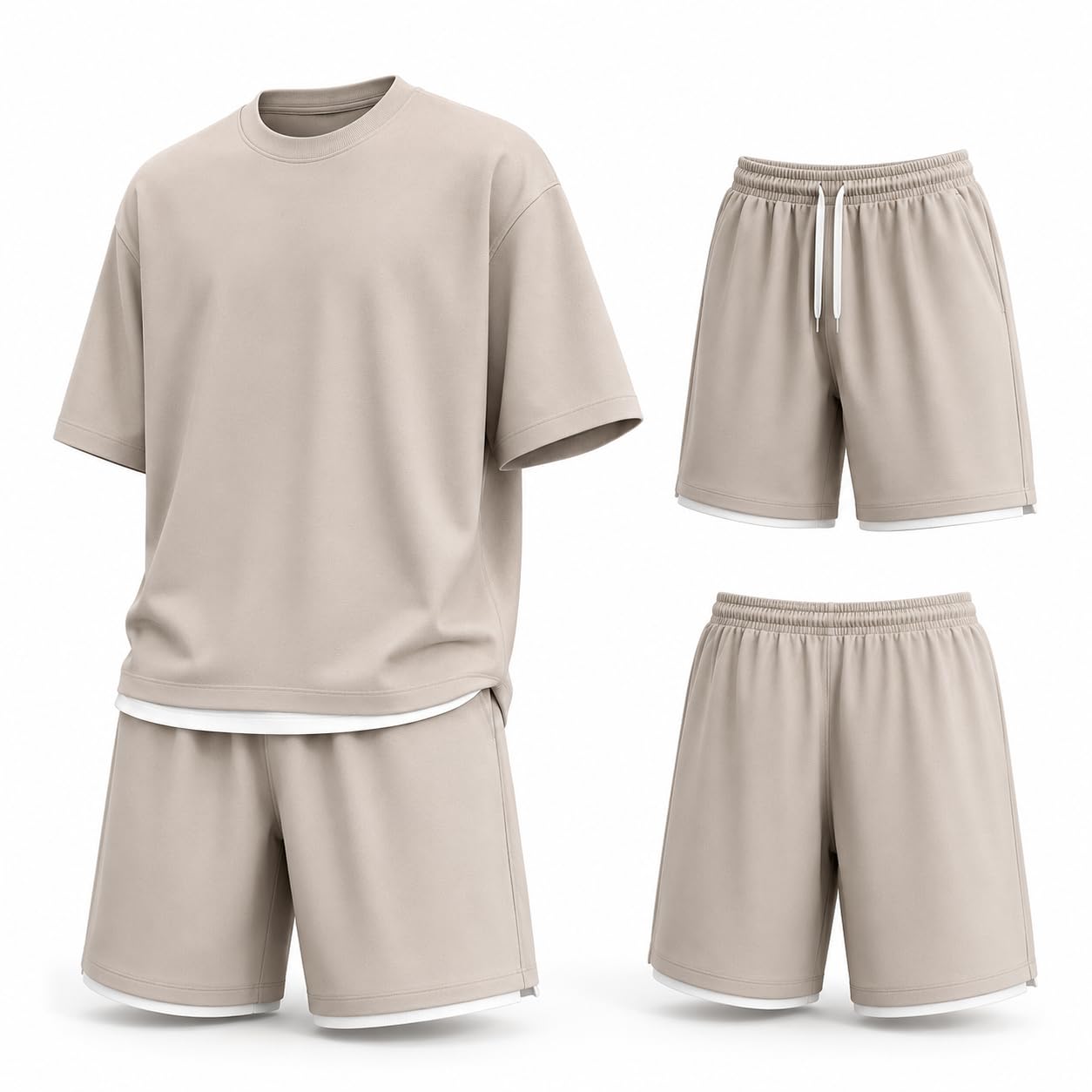 Men's Oversized T-Shirt and Shorts Set-picture-24