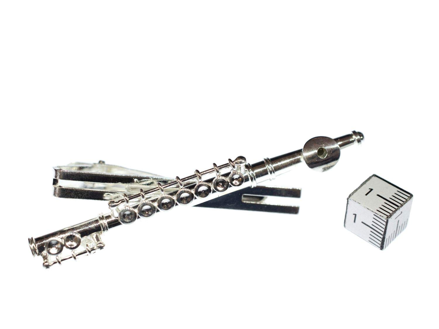 Miniblings Querflöte Krawattennadel Krawattenhalter Flötist Musik silber | Schmuckstück aus eigener Fertigung in Berlin, mit Herrenschmuck und Männerschmuck