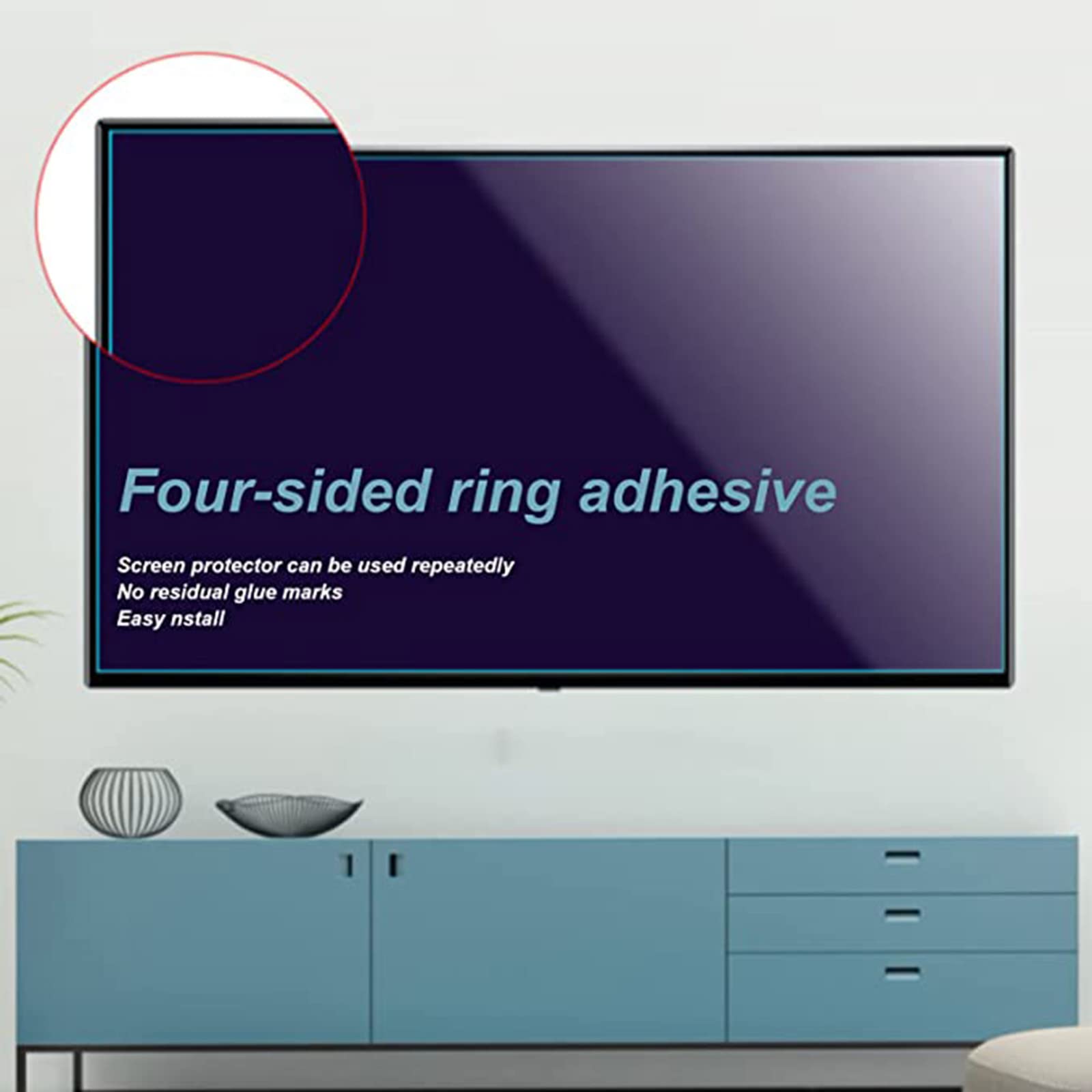 Ochraniacz ekranu telewizora, matowy antyodblaskowy/antyrefleksyjny / przeciwpyłowy filtr sprawia, że światło miękkie łagodzi zmęczenie oczu dla Smart TV 4K LED Samsung, LG,55" (1221 * 689)
