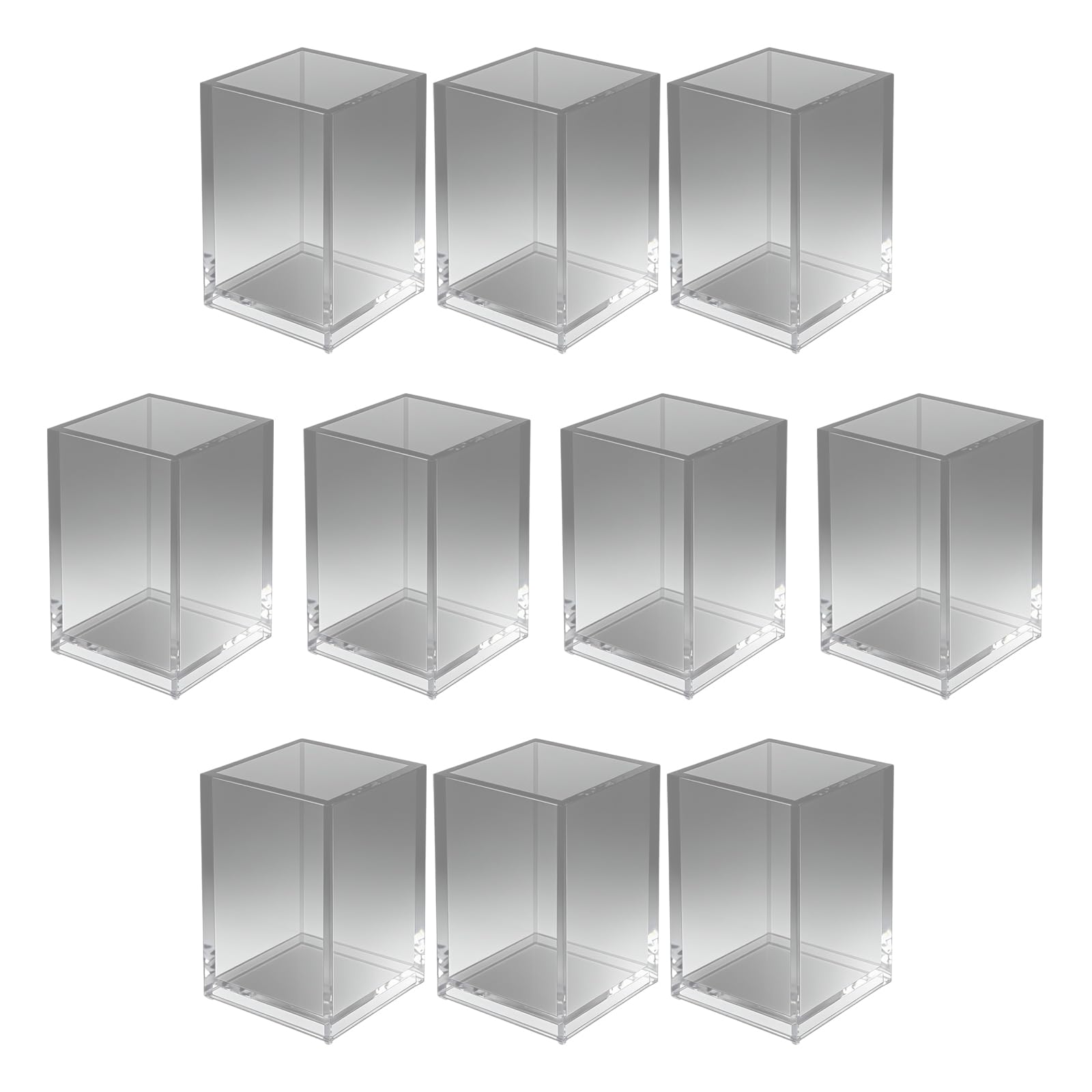 Gobelets empilables en acrylique transparent haut de gamme pour cosmétiques et stylos