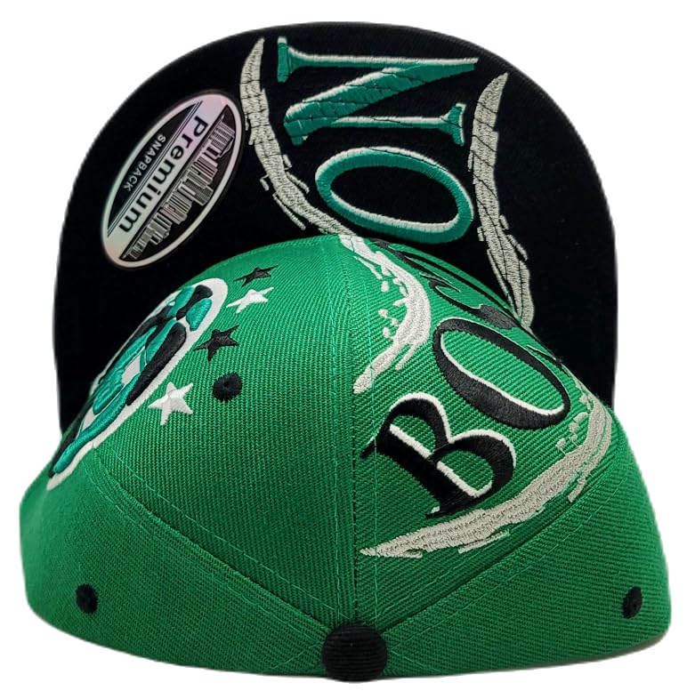 Boston New Leader Premium Hurricane Green Black Era Snapback Hat Cap miniatura 7