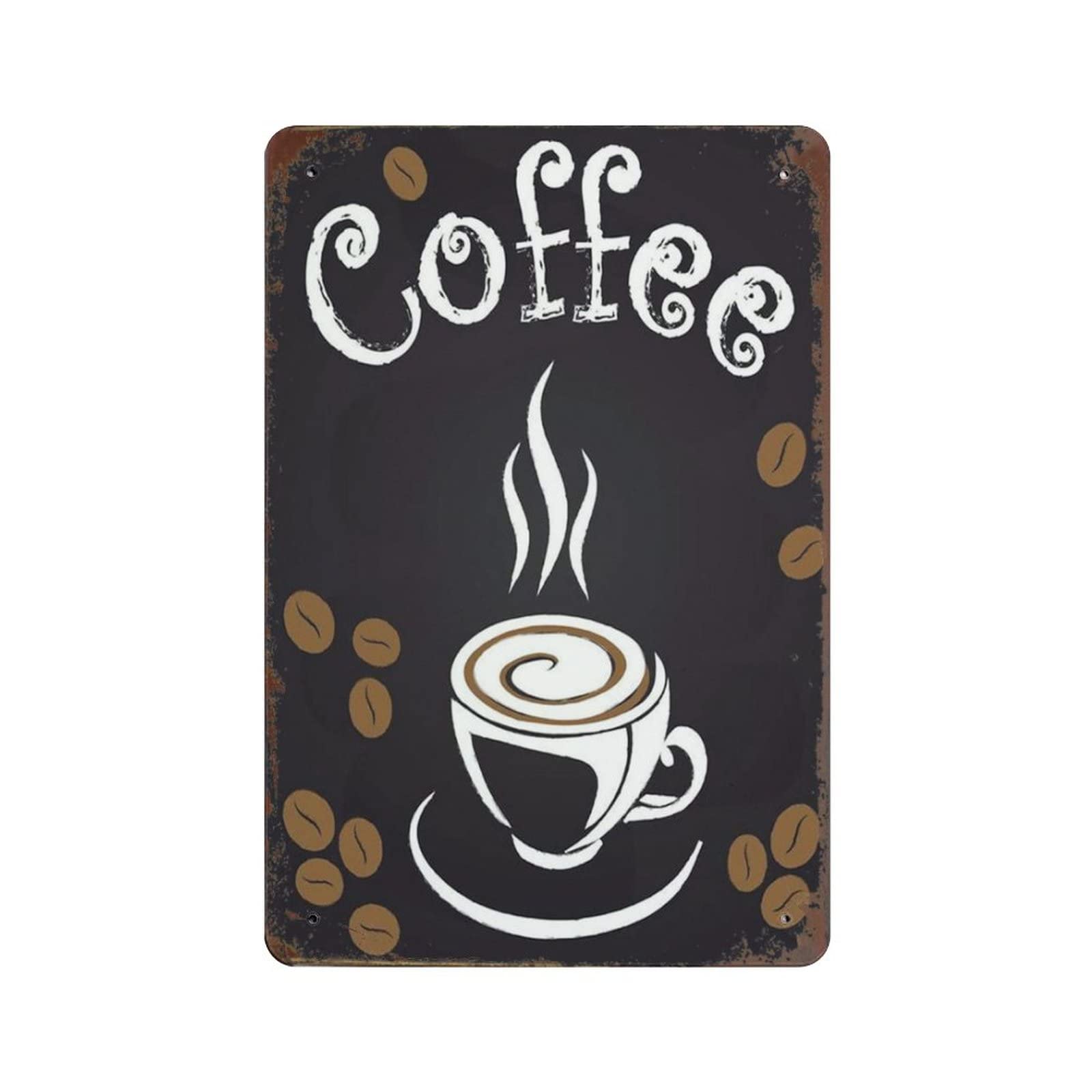 AOOEDM Coffee Metal Tin Signs for Man Cave Funny Art Wall Plaque Kitchen Bar Sign Coffee Shop Garage Wall Decor Hanging Decor