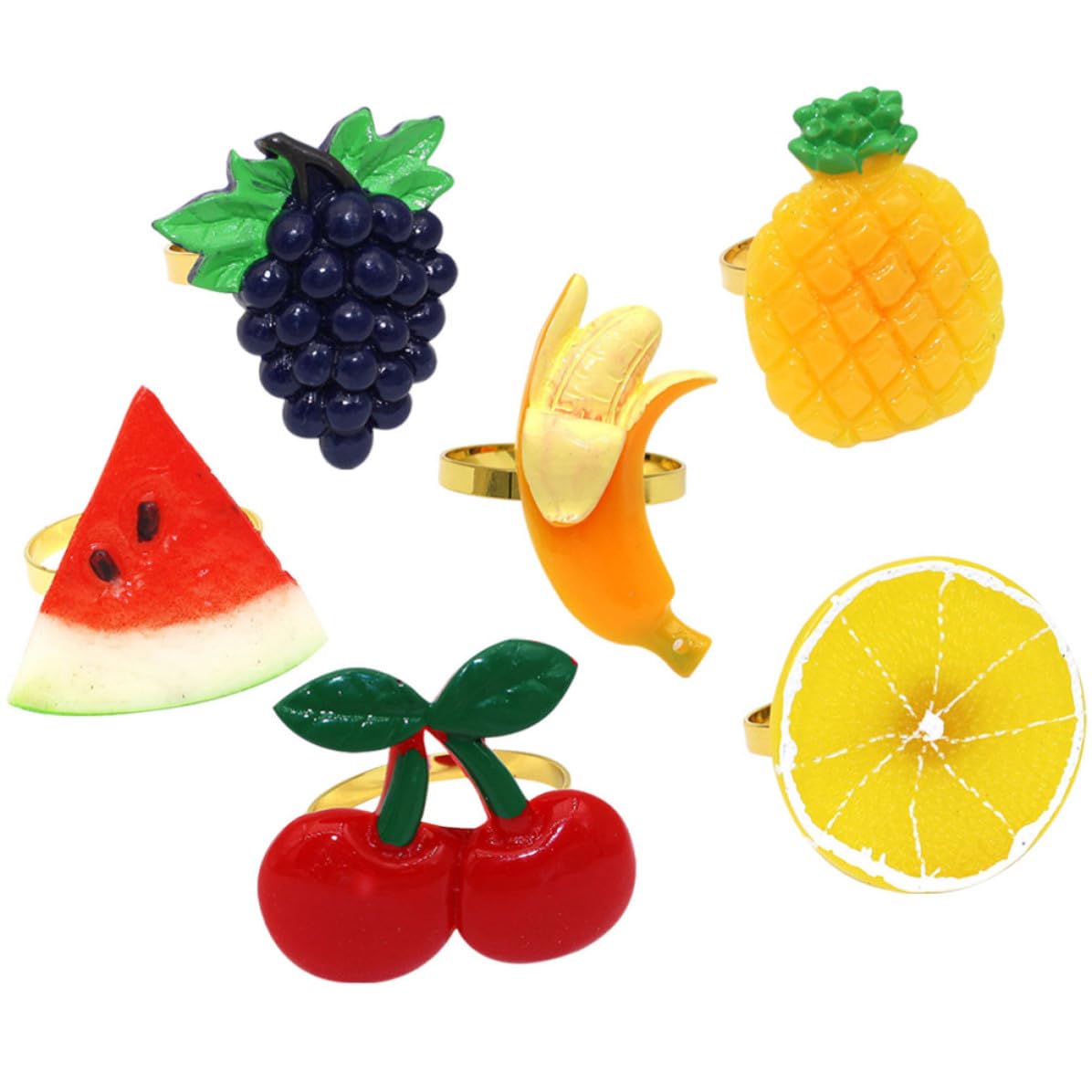 Servilletero de frutas VILLCASE pack de 6 anillos para mesa