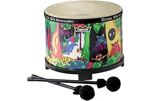 Remo Kids Percussion Floor Tom Drum - Fabric Rain Forest, 10" -...