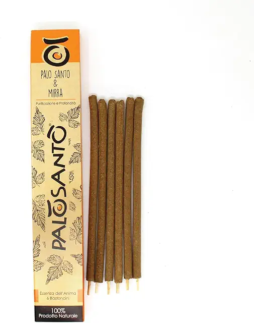 Palo Santo Myrrh Incense Sticks - 100% Natural Shamanic Wierook Mirre - 6 Sticks
