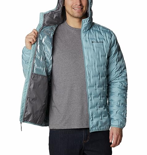 Image of Columbia Men Omni-Heat Reflective Delta Ridge Hooded Hiking and Trekking Down Jacket