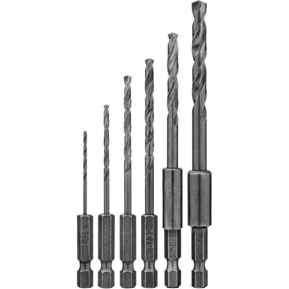DEWALT Hex Shank Drill Bits - 6 Piece Set -1 DEWALT Hex Shank Drill Bits - 6 Piece Set -1