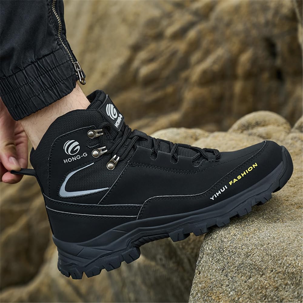 Sicherheitsschuhe Herren Damen S3 Leicht Wasserdicht Hoch Arbeitsschuhe rutschfest Sicherheitsstiefel mit Stahlkappen