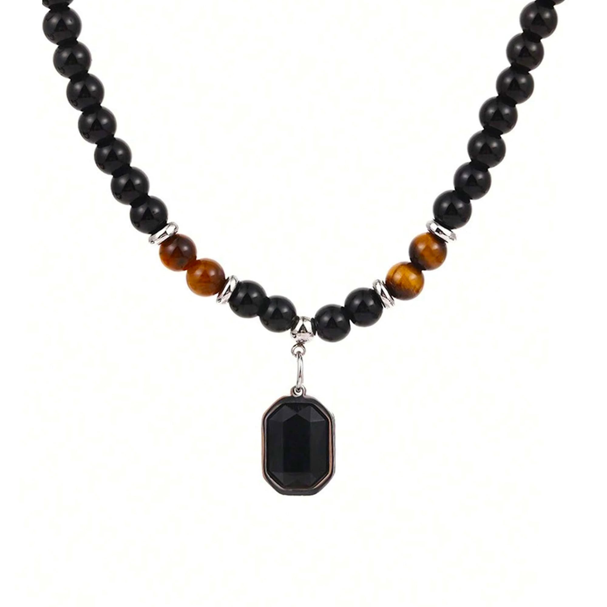 Silver Chain For Men Stainless Steel Vintage Stylish Beaded Chain Necklace Pendant For Men Boys Locket Love Gifts Mens Jewellery