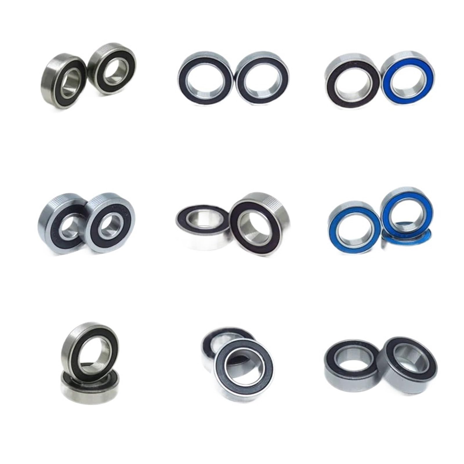 YIVELYYZG 2 Pieces 17x30x10 mm 173010 2RS Bearing 173010RS MR173010 Bicycle Wheel Center Shaft Repair(15267-2RS Black)