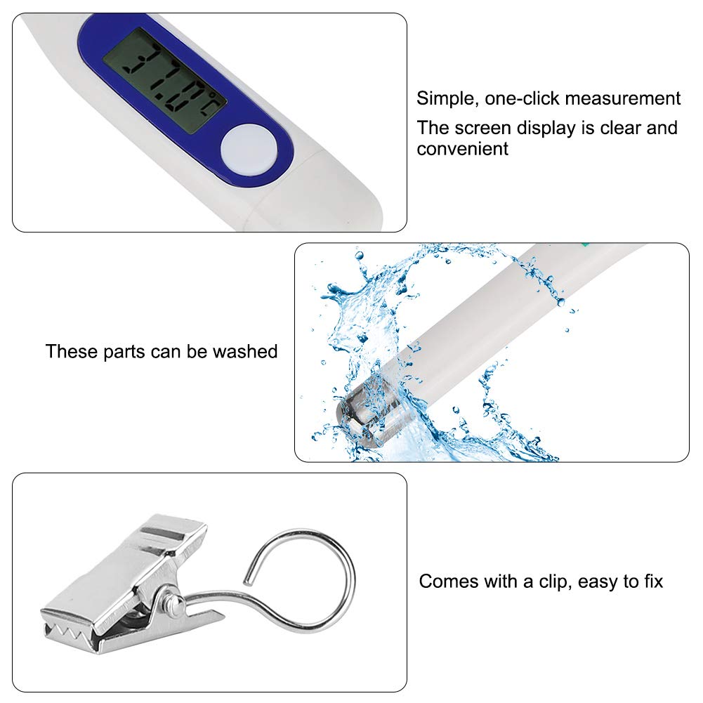 Thermomètre animal thermomètre électronique vétérinaire LCD numérique pour bovins moutons chevaux porcs chiens utilisation