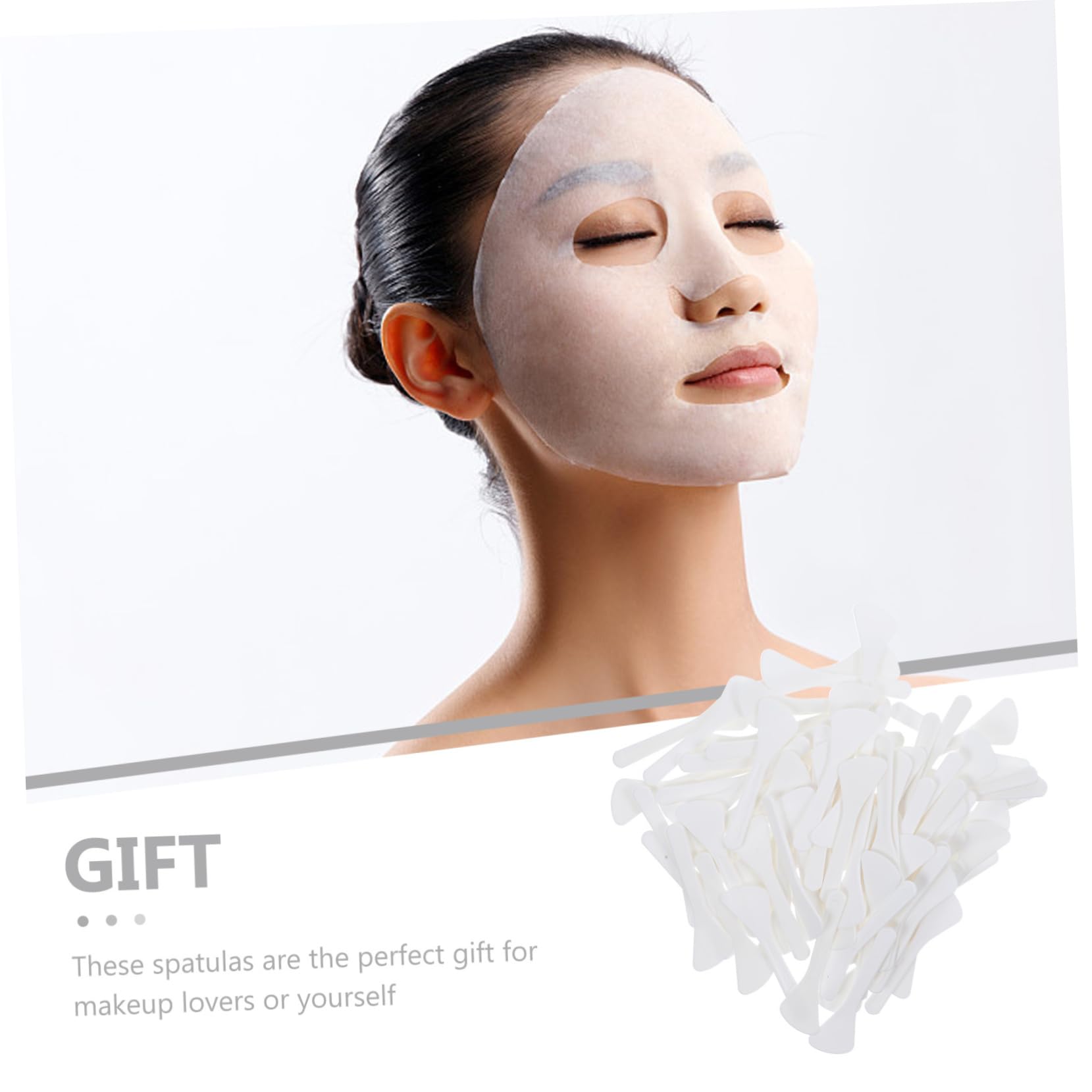 MAGICLULU 160 Piezas Cuchara suministro de maquillaje crema de mantequilla espátulas de máscara herramientas de ayuda de belleza bulto cosmético herramienta auxiliar páginas