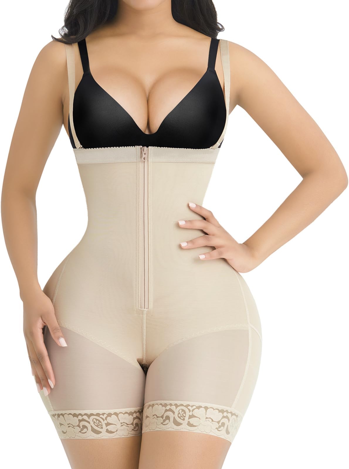 Fajas Colombianas Shapewear for Women Tummy Control Plus Size Postpartum Body Shaper Butt Lifting Bodysuit