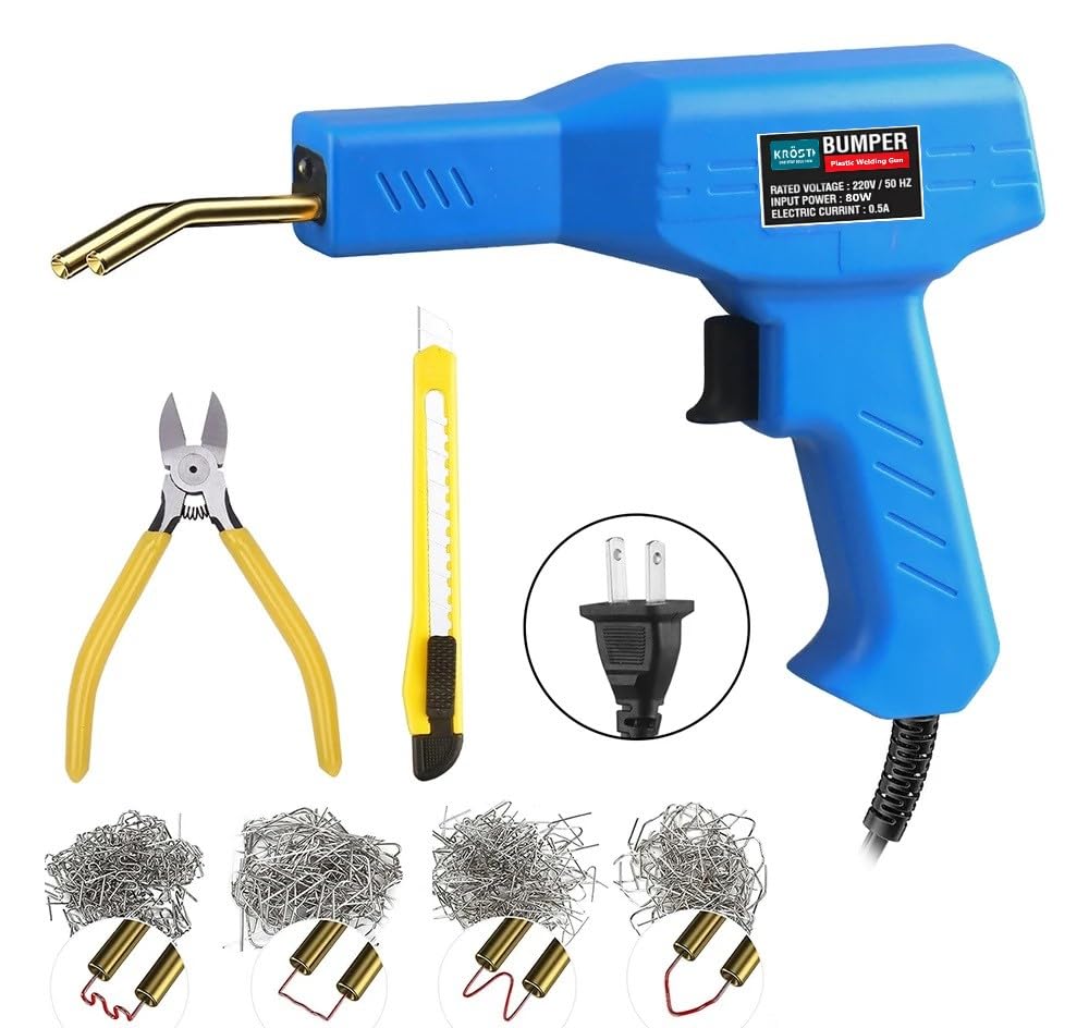 KROST 80W Bumper Repair Plastic Welder Kit, Hot Stapler Welding Gun, Plastic Welding Repair Kit , Car Welding Kit with Carry Case, 4 Types Staples, 200 Pcs of Thermal Staples (B0CX1W9B1X) Amazon Price History, Amazon Price Tracker