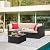 Devoko 4 Pieces Patio Furniture Sets All-Weather Outdoor Sectional Sofa Manual Weaving Wicker Rattan Patio Conversation Set with Cushion and Glass Table (Beige)