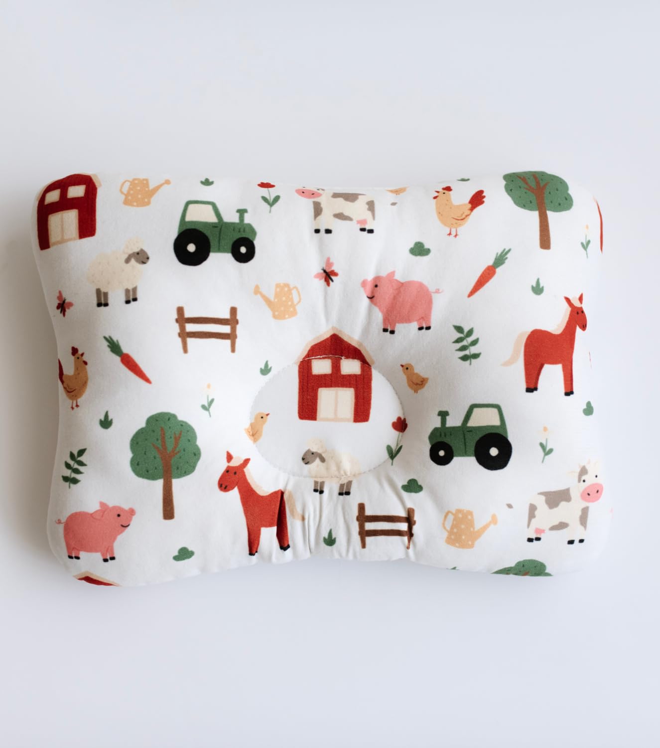 Stork Drop - Baby Support Pillow with Gentle Head & Neck Cushioning, Farmyard Animals, Standard - Image 4
