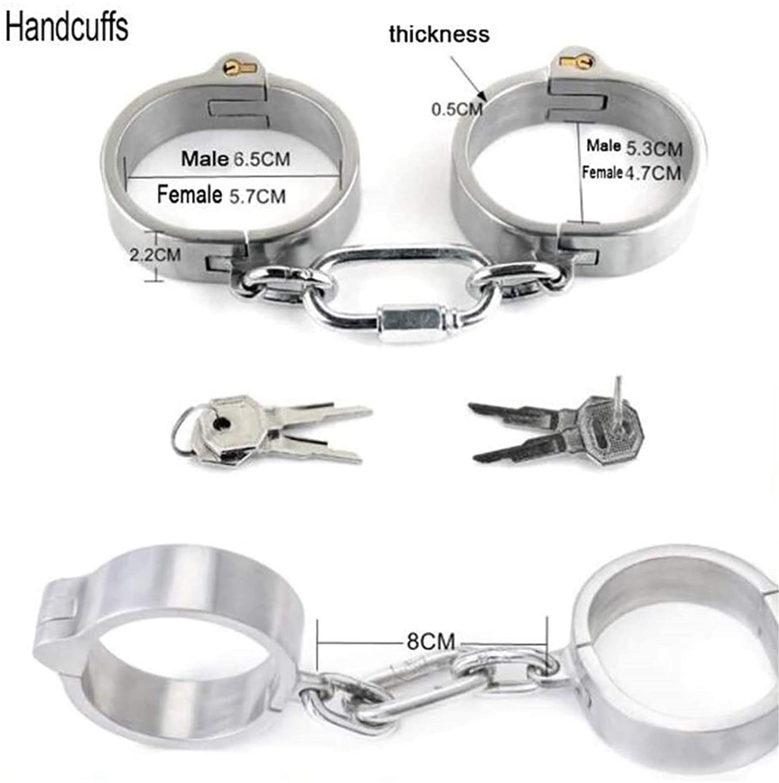 Ensemble sexuel de contraintes en acier inoxydable for couples, menottes verrouillables en métal, poignets de cheville et collier de bondage d'esclave, outil BDSM, contraintes érotiques en acier