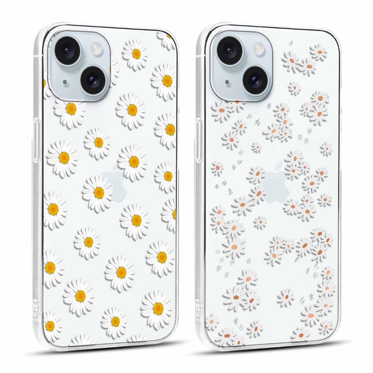 Yoedge Fiori Cover per iPhone 15, Aesthetic Colorati Pittura a