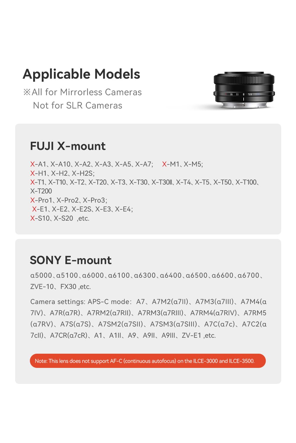 TTARTISAN AF 14 mm F3.5 Fuji X obiettivo grandangolare, APS-C Autofocus Wide-Angle Pancake Lens X Mount, con anello di apertura a scatto, compatibile con fotocamera Fujifilm X-Mount