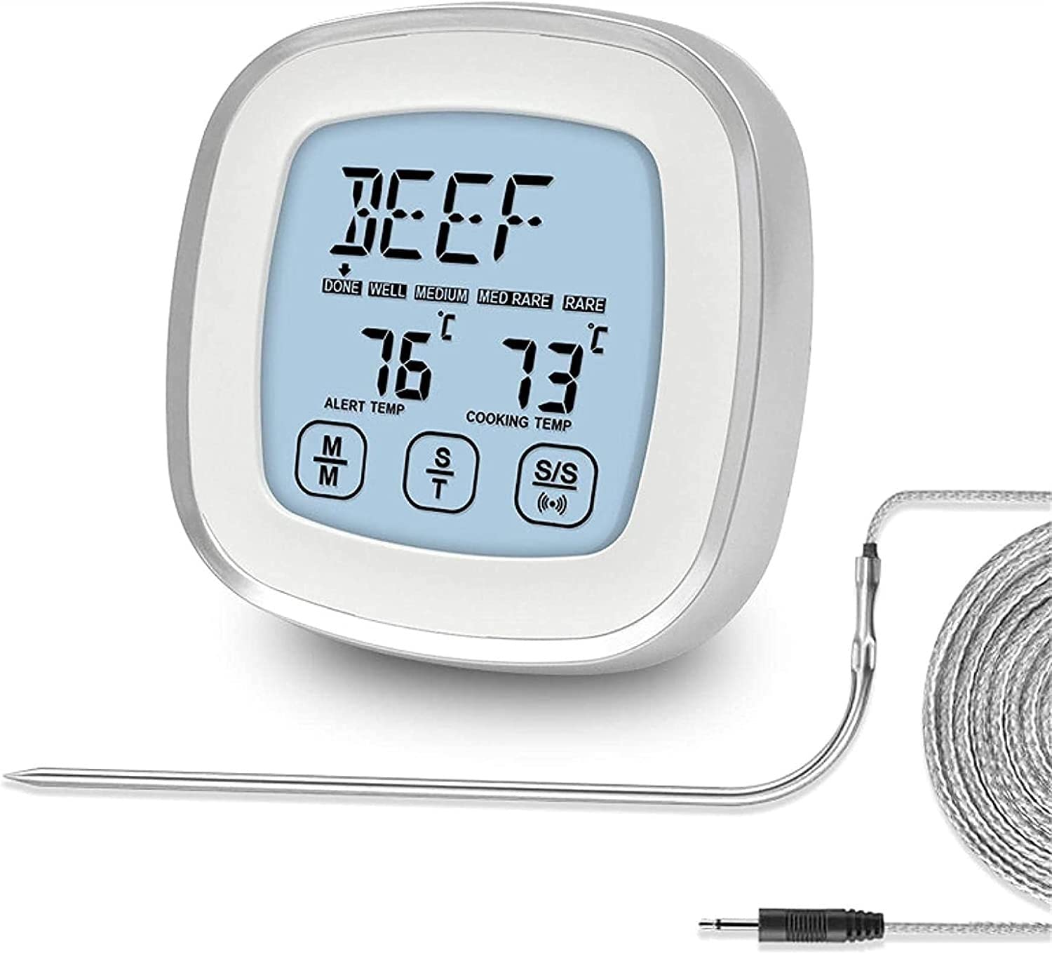 LIIAV Termómetro de Carne Digital for Horno Barbacoa Grill Cocina Cocina con sondas