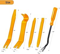Vista 2 de GOOACC 5 piezas de kit de herramientas de extracción de molduras de nylon para automóvil, kit de herramientas de extracción sin arañazos para panel