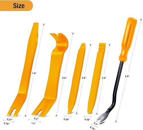 Miniatura 2 de GOOACC Kit de herramientas de eliminación de tapicería automática de nailon, kit de herramientas de eliminación sin arañazos para panel de clip de