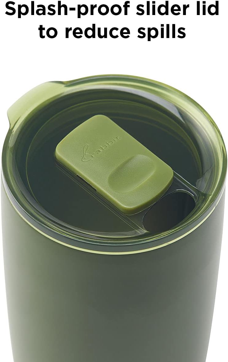 Rabbit Double Walled Stainless Steel Tall Tumbler, Includes Splash-Free Sliding Lid - Image 4