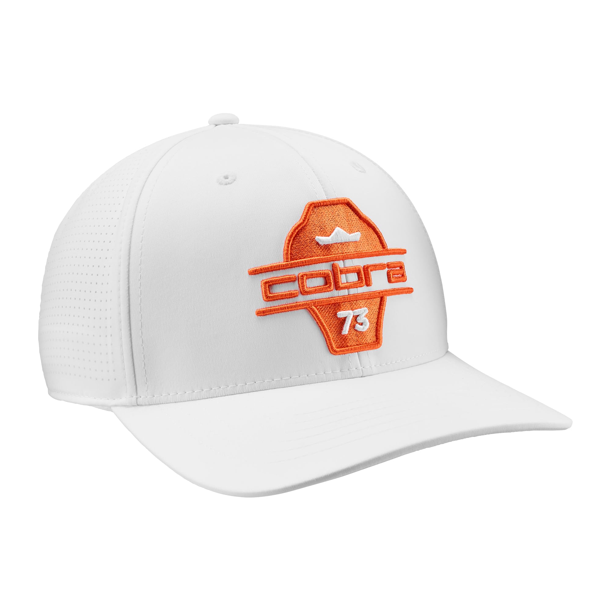 Cobra Men's White Glow-Rickie Orange Golf Split Tour Cap, One Size