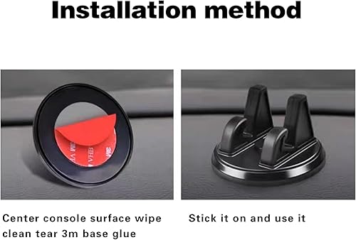 Miniatura 6 de 1 soporte de navegación para tablero de automóvil, 2.83 x 1.69 pulgadas, silicona giratoria de 360, base de teléfono móvil, accesorio de conmutación