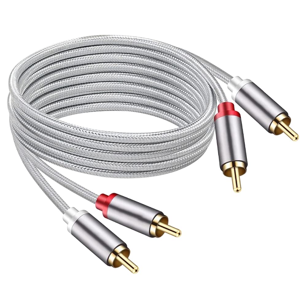 1pcs 1m 2m 3m 5m 10m 2RCA a 2RCA Cable de audio masculino Cable RCA Cable de audio AV Adecuado para el cine en casa DVD TV Amplificador CD Soundbox,10m