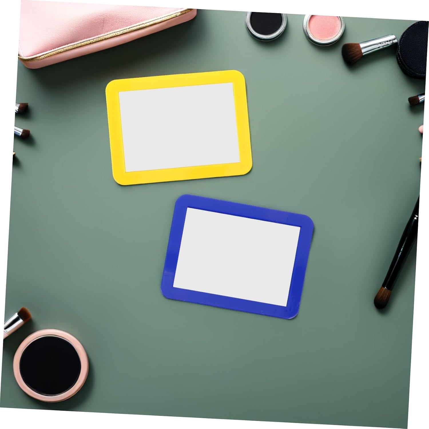 OSALADI 7pcs Magnetic Shatterproof Mirror Set 6x4 Inch Rectangular Small Locker Mirrors with Rounded Corners for Preschool Bathroom Bedroom Home Safety