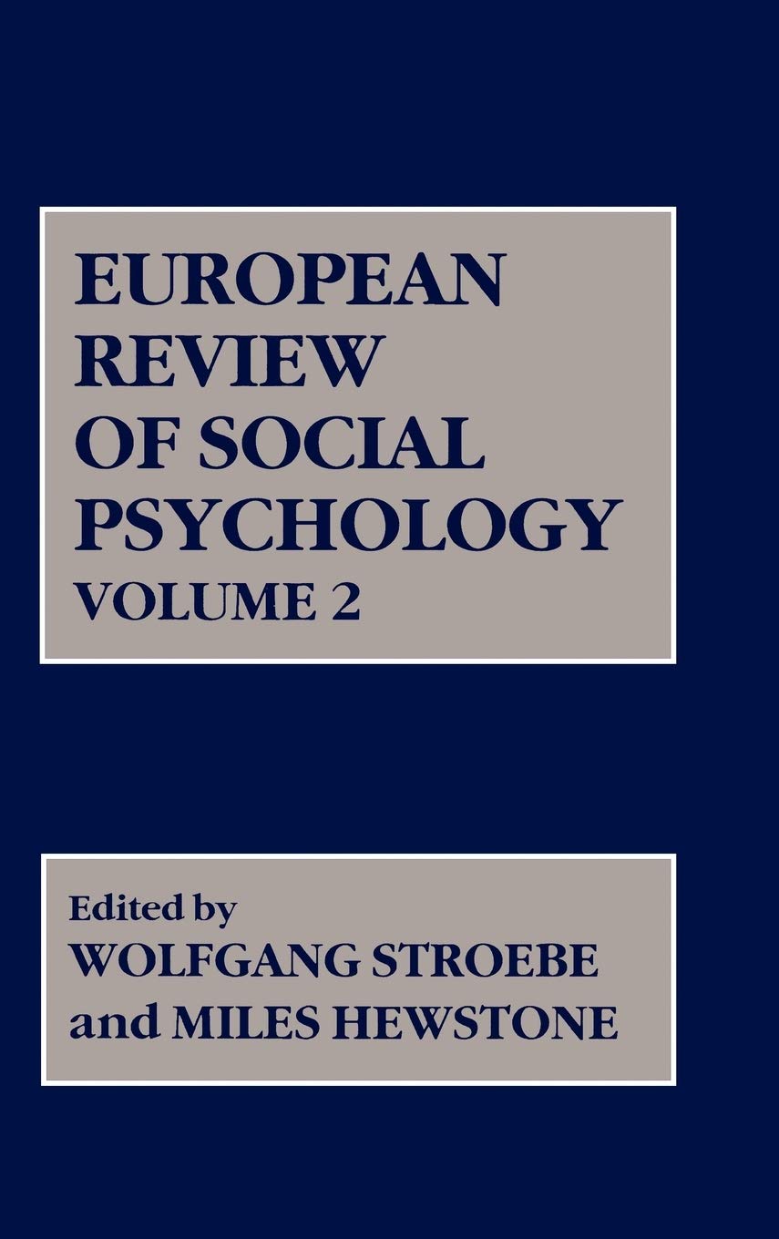 European Review of Social Psychology, Volume 2: 1